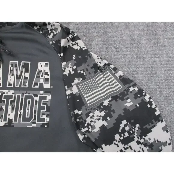 Alabama Crimson Tide Hoodie Mens Medium Gray Camo NCAA Football Colosseum OHT - Picture 10 of 16